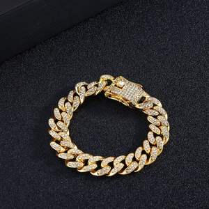 Cuban Link Necklace Chain And Bracelet Set 14K 22MM Plated, Handmade <b>Gold</b> Jewelry Gift For Anniversary Birthday <b>Man</b> Husband - Product Image 5