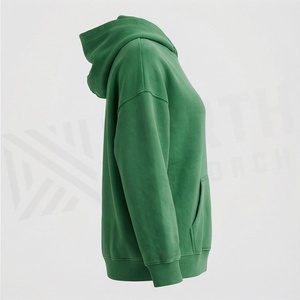 Sudadera con Capucha para Mujer, Lavado Ácido, Ecológica, Transpirable, de Forro Polar, con Cordón Ajustable, Corte Holgado, Diseño Frontal con Logotipo Personalizado - Product Image 3
