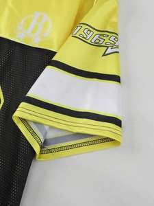 Camiseta Deportiva de Fútbol Oversize Negra y Amarilla para Sublimación, Talla 10, Unisex, de Malla, Estilo Universitario, Ropa Deportiva Personalizada para Equipos, Venta al por Mayor - Product Image 3