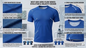 T-shirt à manches courtes pour femme, imprimé numérique dégradé, séchage rapide, pour la gym, le sport, l'entraînement, protection contre les éruptions cutanées UPF50, respirant - Product Image 3