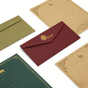 Fabrication de papeterie personnalisée en gros : Enveloppes de remerciement en papier kraft fantaisie pour emballage cadeau - Product Image 1