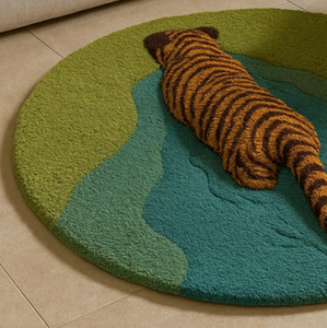 Tapis KNOT RUG en laine tuftée à la main, haute qualité, motif animal moderne, fait main, écologique, pour salon, chambre d'enfant, hôtels, bureau - Product Image 3