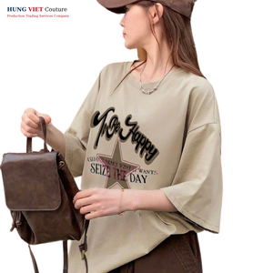 T-shirt en coton respirant de haute qualité pour femme Motif 3D écologique et personnalisé Joli design - Product Image 3