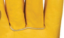 HOLY SIGNS INTERNATIONAL Sheep Grain Leather Safety <b>Driver</b> Work <b>Gloves</b> Strap EN420 Certified Breathable Elastic Wristlet - Product Image 3