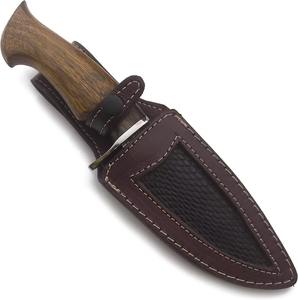 Premium Quality Damascus Steel Hunting <b>Knife</b> With Leather <b>Sheath</b> Hunting Survival Gear Camping <b>Knife</b> With Wood Handle - Product Image 4