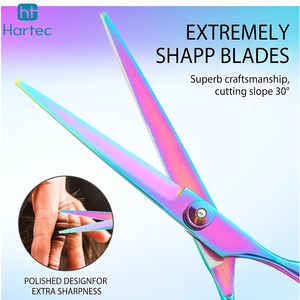 Nouvelles ciseaux de coiffeur professionnels de qualité supérieure, couleur arc-en-ciel, entièrement personnalisables, pour salon, usage intensif, 6,5 pouces - Product Image 5