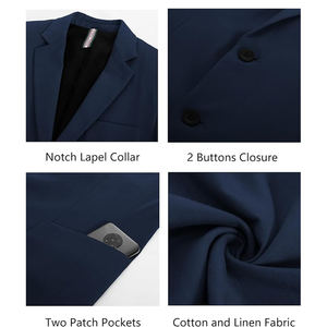 Trajes de Hombre a Medida de Diseñador, Doble Botonadura, con Corbatas, Antiarrugas, Conjunto de Chaqueta y Pantalón Formal para Negocios, Colores y Logotipos Personalizables - Product Image 5