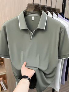Men's Summer Short-Sleeved for Shirt Print Thin Style Fashionable Versatile Breathable 100% Cotton Anti-Wrinkle for Casual - Product Image 3