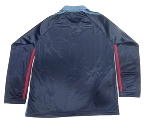 Venta al por mayor personalizado azul marino 100% poliéster de punto chaqueta de manga larga de buena calidad ropa deportiva - Product Image 2