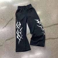 Pantalon de jogging léger pour homme Edoor Wears, taille mi-haute, 100 % coton, coupe évasée, coupe-vent, avec logo personnalisé et patchwork – Grande Vente