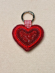 100% Artisan-made Bead Embroidery Fabric Beaded Keychain Strap Custom Team Logo Wristlet Bag Charm <b>Key</b> Holder Game Day <b>Key</b> <b>Chain</b> - Product Image 5