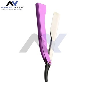 Rasoir professionnel de barbier à manche en plastique style turc, rasoir droit pliable pour hommes, classique pour le rasage du visage - Product Image 2