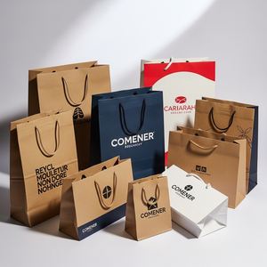 Bolsas de Papel Laminado de Lujo Ecológicas Hechas a Mano con Diseño de Caballo, Impresión Personalizada para Supermercados, Embalaje de Regalos de Moda - Product Image 1