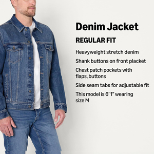 Veste en jean pour homme élégante, légère, à séchage rapide, avec boutons sur le devant, en coton de haute qualité, style streetwear, pour tous les jours. - Product Image 6