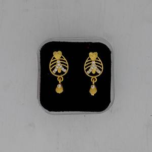 ต่างหูชุบทองประดับเพชรเซอร์คอนทรงเรขาคณิตสำหรับผู้หญิงและเด็กผู้หญิง - Product Image 5