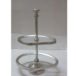 Support à gâteaux et pâtisseries en verre avec bordure métallique, accessoires de cuisine pour mariages, fêtes, présentoir à biscuits, outils à gâteaux - Product Image 1