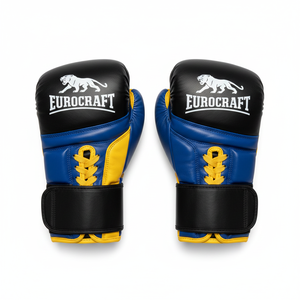 ถุงมือชกมวย MMA แบบสั่งทำพิเศษ ซับเหงื่อได้ดี ปิดด้วยแถบตีนตุ๊กแก สำหรับฝึกซ้อมและแข่งขันคิกบ็อกซิ่ง มวยไทย สายรัดกว้าง 4 นิ้ว ทำจาก PU+ฟองน้ำ - Product Image 1