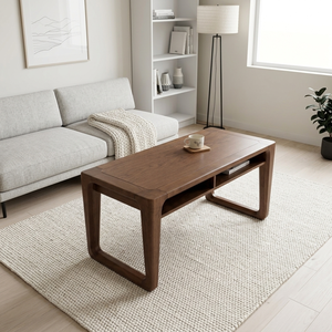 Table basse moderne japonaise en bois de chêne massif pour salon, table de sol Tatami pour le thé et la salle à manger - Product Image 2