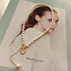 Collar de Perlas de Agua Dulce Versátil, Conexión de una Sola Vía, Cadena de Clavícula Natural Ligera y Resistente para Uso Diario - Product Image 2