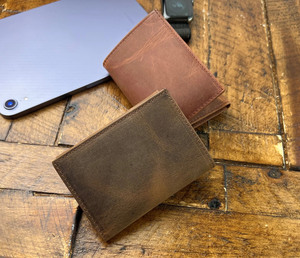 Minimalist Genuine Leather Tri Fold <b>Wallet</b> <b>Men</b> Custom Logo Small Real Cowhide Leather <b>Card</b> Holder Billfold LTW-0113 - Product Image 2