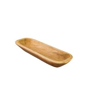 Plateau de service rond en bois d'acacia avec poignées, porte-gobelets pour canapé, plateau décoratif pour salon, table basse, présentoir à bougies - Product Image 6