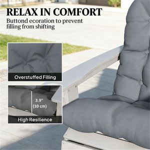 Set di due cuscini grigi antiscivolo per sedie da esterno (solo cuscini) - Product Image 2