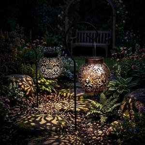 Lámpara Solar Colgante para Exteriores, Impermeable, Lámpara de Jardín Retro, Lámpara de Metal, Luces Decorativas para Exteriores - Product Image 3