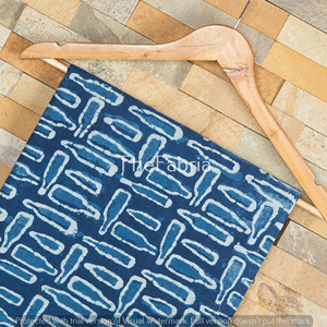 Tela de algodón puro orgánico de 120GSM, diseño de botella azul índigo, estampado de bloque de mano, tejido ecológico, camisas textiles para el hogar para niñas, trajes - Product Image 4