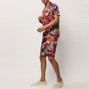 Men's Plus Size <b>Twin</b> <b>Sets</b> Summer Fashion Shirts Shorts 2 Pcs High Street Style Cotton Breathable Quick Dry <b>Twin</b> <b>Set</b> For Men's - Product Image 2