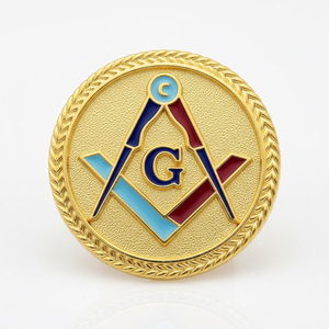 Emblema masónico de metal esmaltado personalizado para coche, decoración promocional al por mayor - Product Image 6