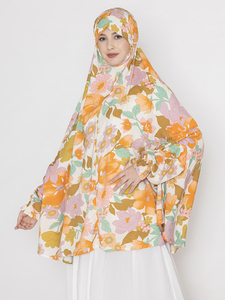 Traditional <b>Scarves</b> & Shawls Hijabs Summer Colorful Fruit <b>Floral</b> Pattern Viscose Rayon Long Tassels Lightweight Soft Breathable - Product Image 3
