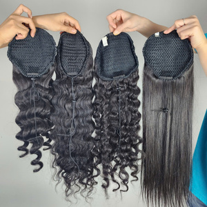 Cola de Caballo Lacia con Clip, Sin Enredos, 100% Cabello Humano, Cola de Caballo con Cordón, Cabello Humano Vietnamita, Precio al por Mayor - Product Image 3