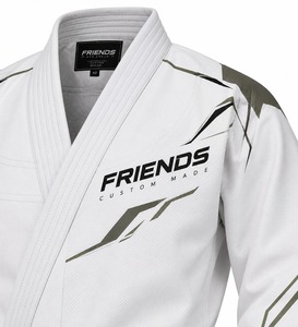 Kimono BJJ blanc et noir, pantalon imprimé par sublimation, séchage rapide, coupe classique, vêtements d'arts martiaux pour hommes adultes - Product Image 5