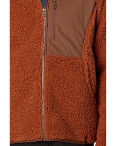 2026 Men's Most Popular Thick Warm Double-Faced Pile Pocket <b>Sherpa</b> Fleece Jacket Canvas <b>Fabric</b> Stand Collar Fur Coat Style - Product Image 6