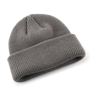 Bonnets en tricot à revers en mélange de laine personnalisés pour les marques américaines, bonnets en gros avec broderie de logo et faible MOQ - Product Image 2
