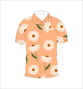 เสื้อโปโลพิมพ์ลายดอกไม้แบบกำหนดเอง แขนสั้น สวมใส่สบาย เหมาะสำหรับกอล์ฟ เทนนิส ชุดทีมฤดูร้อน - Product Image 3