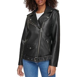 Veste bomber en cuir véritable noir pour femme, doublée de fourrure de mouton, rembourrée de coton, légère, épaisse, pour l'hiver - Product Image 6