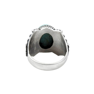 Anillo de plata de ley 925 con piedra turquesa, hermoso regalo para ella, joyería increíble, estilo bohemio vintage, unisex, para uso diario. - Product Image 3