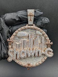 Joyería de Moda Unisex Personalizada de Fábrica, Certificada por IGI, Plata de Ley 925, Corte Brillante, Diamante VVS, Hip Hop, Letra Inicial Grande en 3D - Product Image 4