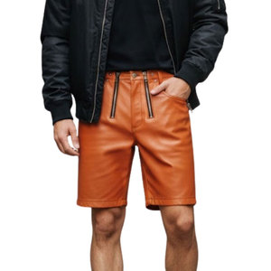 Shorts en cuir pour hommes, design personnalisé, dernière collection, vente en gros, vêtements décontractés, shorts légers en cuir pour hommes - Product Image 4