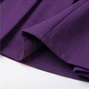 Women's Purple High Waist <b>Pleated</b> Mini <b>Skirt</b> Solid A Line Preppy Style <b>Tennis</b> Golf Skort With Pocket - Product Image 6