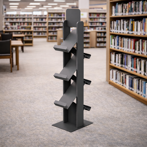 Étagère de présentation sur pied en acier inoxydable moderne à 5 niveaux, robuste, pour produits de vente au détail, magasin, boutique, salle d'exposition, marchandises - Product Image 2