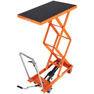 Carrello Elevatore Manuale a Doppia Forbice, Capacità 150 kg, Altezza di Sollevamento 127 cm, 4 Ruote con Tappetino Antiscivolo, Idraulico per Carico Merci - Product Image 4