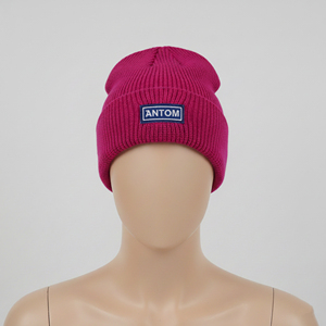 Custom Embroidered Beanie Hat Unisex Adult Solid Color <b>Winter</b> <b>Cap</b> Casual Style 100% Acrylic Cuffed Design Beanies - Product Image 2