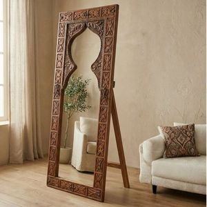 Large Traditional <b>Mirror</b> <b>Full</b> <b>Length</b> Frame Wood Carved Decor <b>Mirror</b> Antique Vintage <b>Wall</b> <b>Mirror</b> At Wholesale Price - Product Image 2