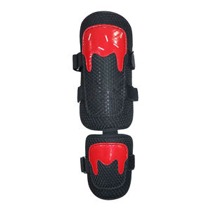 Espinilleras de PU Rojas con Cierre de Velcro, Ligeras y Protectoras para Todas las Estaciones, Ajuste Universal para Béisbol - Product Image 1