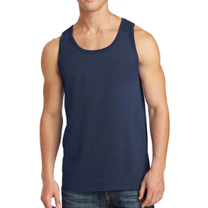 2026 New Arrival Jazo Industries Mens Casual Gym <b>Tank</b> <b>Top</b> Polyester/Cotton Comfortable Breathable Sport Workout Clothing <b>Knitted</b> - Product Image 4