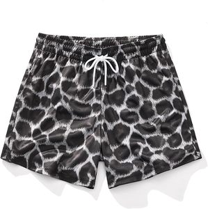 Shorts décontractés pour hommes à imprimé léopard, taille élastique, grande taille, en polyester tissé, écologiques, extensibles dans les 4 sens – Collection Modern Movements - Product Image 6