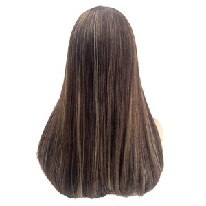 Compras en línea de Aliexpress para la venta 100% pelucas de encaje europeo alineadas con cutícula 20 pulgadas Color <span class=keywords><strong>camello</strong></span> con reflejos pelucas delanteras de encaje - Product Image 1