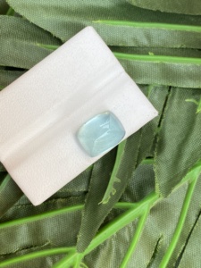 Aigue-marine naturelle 7,10 carats, cabochon long de forme coussin, pierre précieuse bleue et verte de bonne qualité pour la fabrication de bijoux - Product Image 3